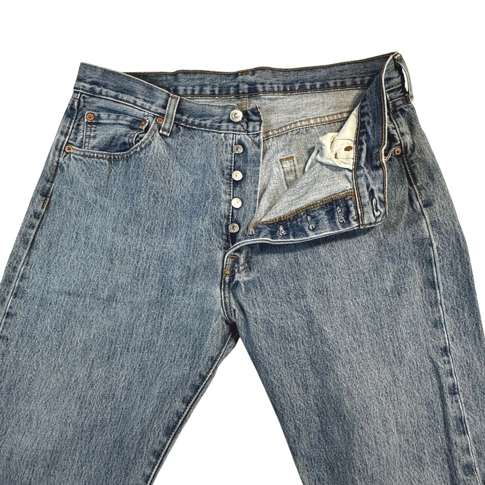 Levi Strauss 501 Mens Jeans Button Fly‎ Medium Wash Denim Size 36x32
